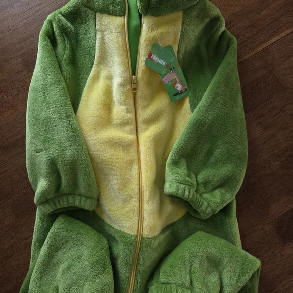 Green Dinosaur Kids Costume - Picture 3 of 4